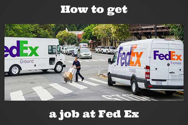how to get a job at fed ex