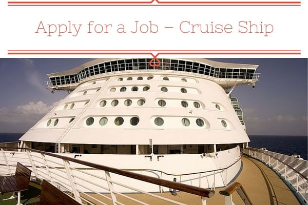 Apply for a Job Cruise Ship