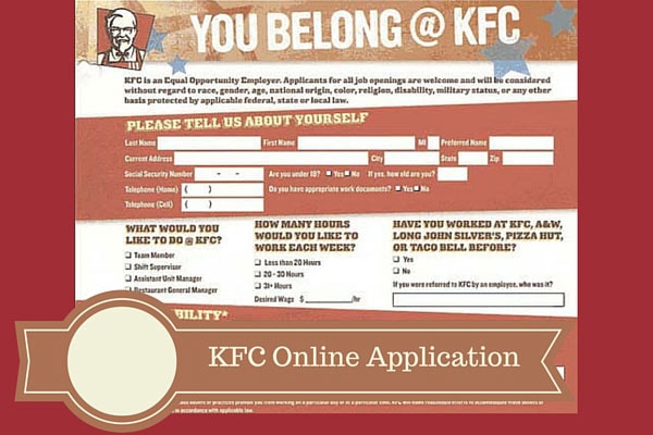 KFC Online Application