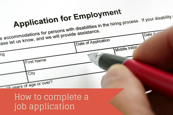 How to complete a job application