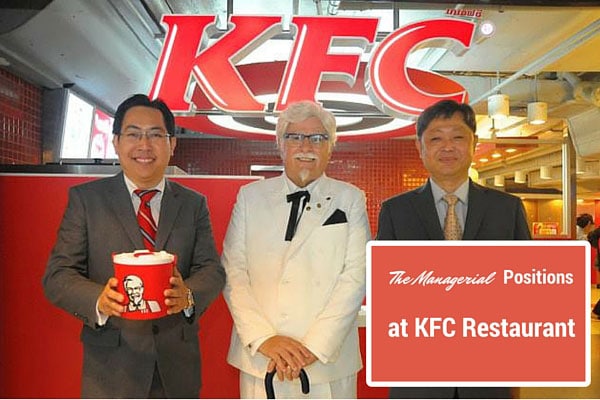 The Managerial Positions at KFC Restaurant