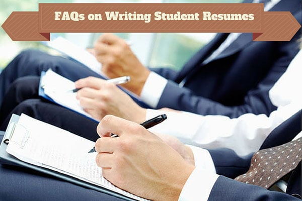 FAQs on Writing Student Resumes