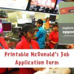 Printable McDonald’s Job Application Form