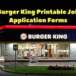 Burger King Printable Job Application Forms