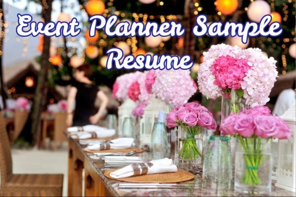 Event Planner Sample Resume